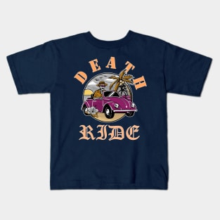 Vintage Death Ride | Death Riding Unicorn Kids T-Shirt